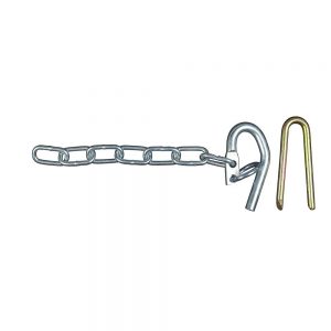 Gate Fastener Loose Ring & Staple 200mm Zinc Plated (35)