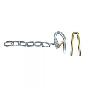 Gate Fastener Spring Latch & Staple 200mm Zinc Plated (35)