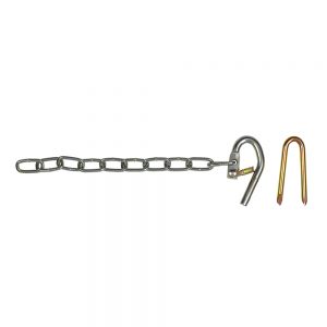 Gate Fastener Spring Latch & Staple 300mm Zinc Plated (35)