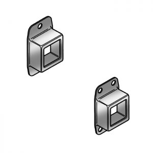 Elgate Flange 25X25 Double Tab 1 Hole Steel ZP (150)